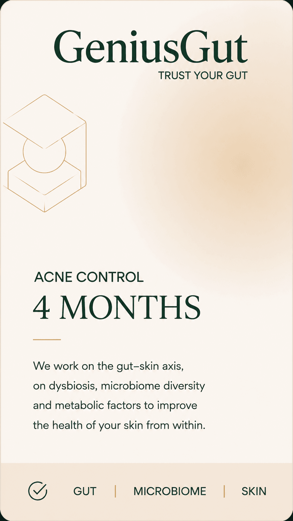 Fresh, whole foods reflecting the food-first approach of the Acne & Gut pathway